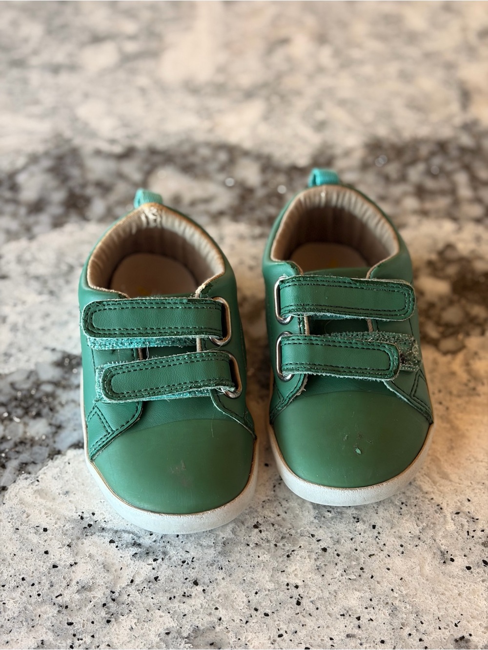 Ten Little Everyday Original Green Velcro Sneakers for Everyday Play, size 6